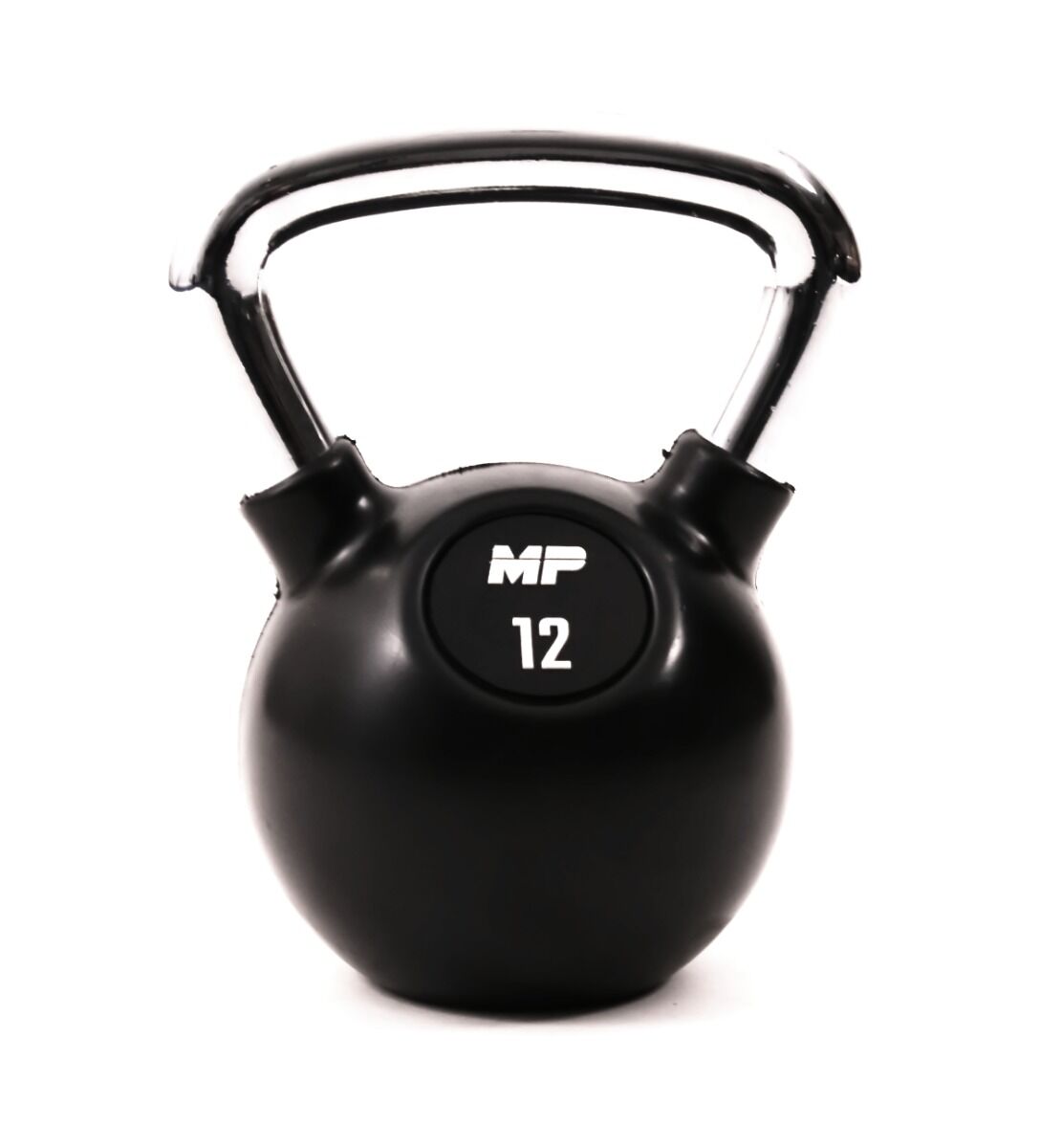 Muscle Power Rubberen Kettlebell - Zwart - 12 kg - Hoofdafbeelding