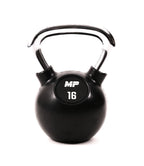 Muscle Power Rubberen Kettlebell - Zwart - 16 kg - Hoofdafbeelding