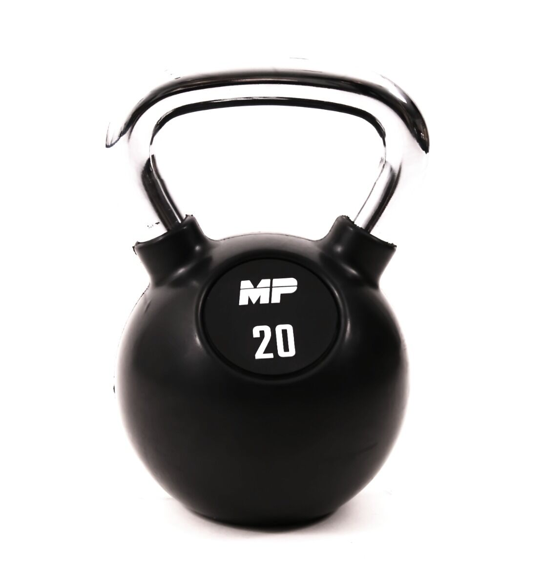 Muscle Power Rubberen Kettlebell - Zwart - 20 kg - Hoofdafbeelding