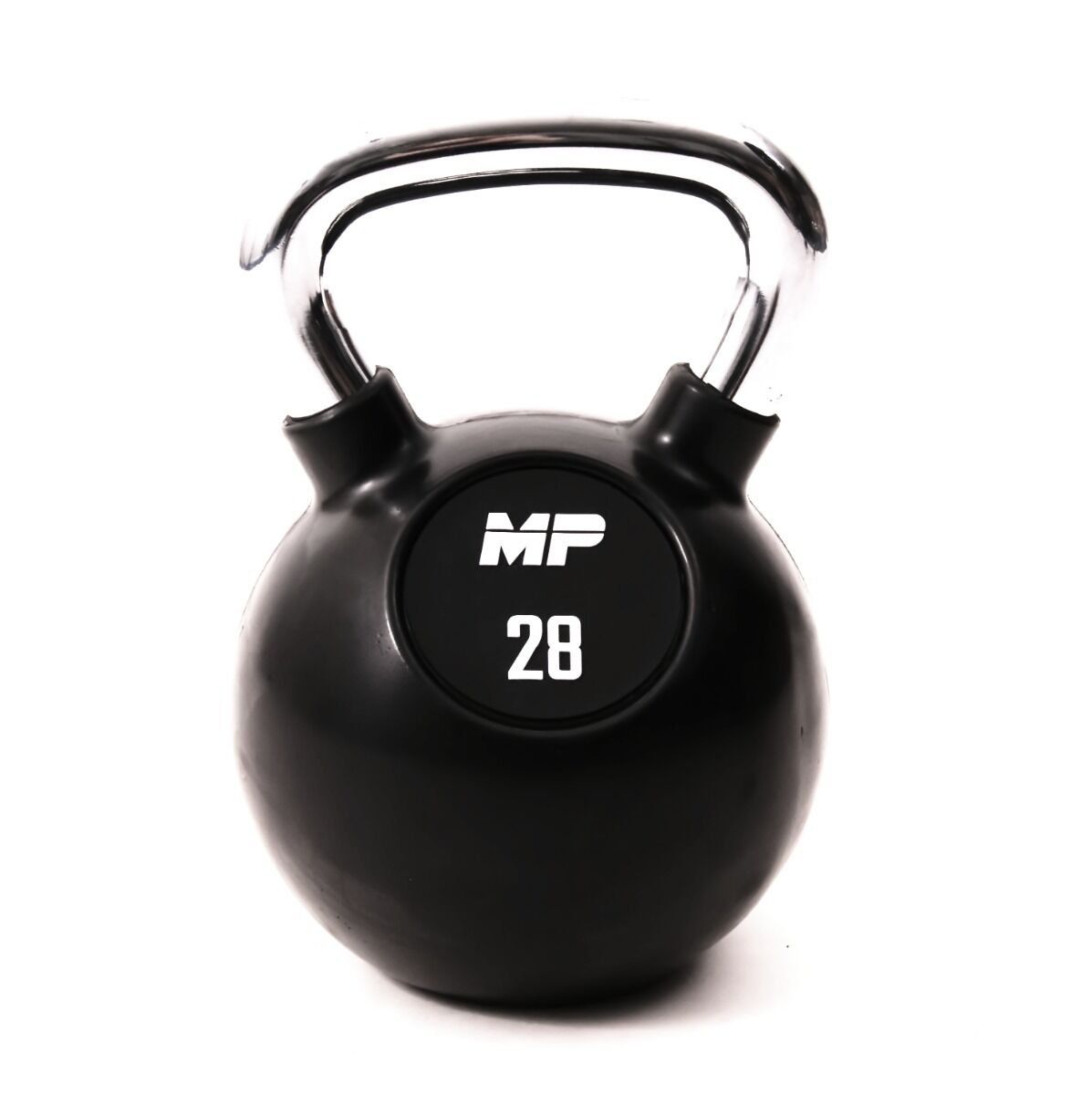 Muscle Power Rubberen Kettlebell - Zwart - 28 kg - Hoofdafbeelding