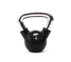 Muscle Power Rubberen Kettlebell - Zwart - 4 kg - Hoofdafbeelding