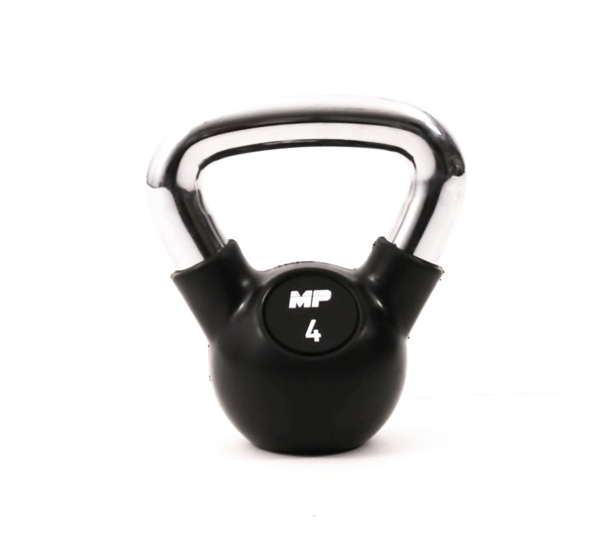 Muscle Power Rubberen Kettlebell - Zwart - 4 kg - Hoofdafbeelding