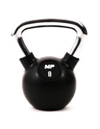 Muscle Power Rubberen Kettlebell - Zwart - 8 kg - Hoofdafbeelding