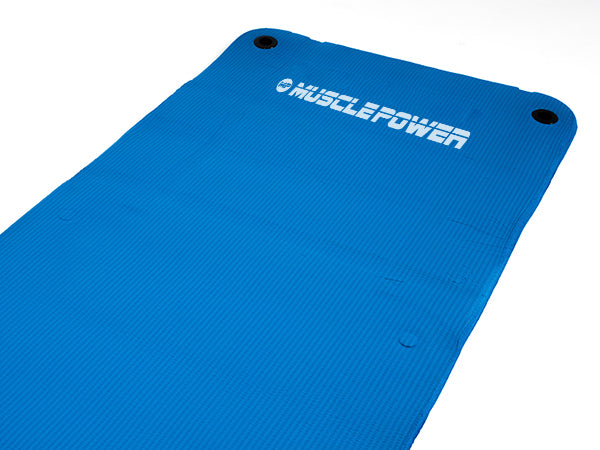 Muscle Power Fitnessmat - Blauw - 190 x 60 x 1,5 cm - Hoofdafbeelding