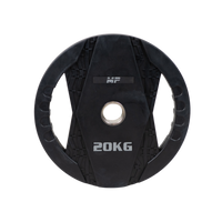 Muscle Power Olympische Halterschijf met Handgrepen - Rubber - 20 kg - Hoofdafbeelding