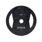 Muscle Power Olympische Halterschijf met Handgrepen - Rubber - 25 kg - Hoofdafbeelding