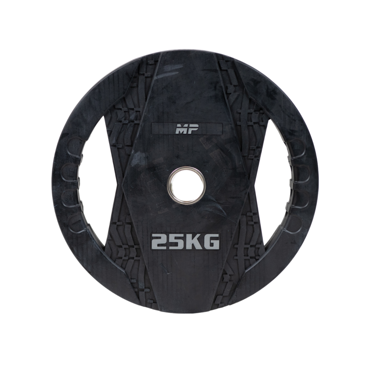 Muscle Power Olympische Halterschijf met Handgrepen - Rubber - 25 kg - Hoofdafbeelding