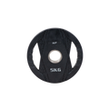 Muscle Power Olympische Halterschijf met Handgrepen - Rubber - 5 kg - Hoofdafbeelding