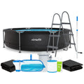 VirtuFit Zwembad Rond Ø305 x 76 cm - Antraciet - Compleet Pakket - Hoofdafbeelding