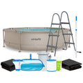VirtuFit Zwembad Rond Ø305 x 76 cm - Beige - Compleet Pakket - Hoofdafbeelding