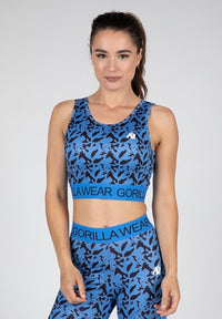Gorilla Wear Osseo Crop Top - Blauw - Hoofdafbeelding