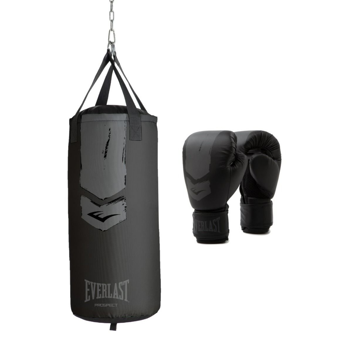 Everlast Prospect 2 Heavy Bag Kit - Bokszak & Bokshandschoenen - Zwart/Grijs - Hoofdafbeelding