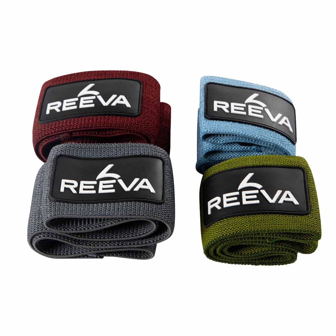 Reeva Resistance Bands - Weerstandsbanden - 4 stuks - Rood/Blauw/Grijs/Groen - Hoofdafbeelding