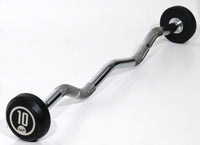 Muscle Power Vaste Curl Halterstang Rubber - 10 kg - Hoofdafbeelding