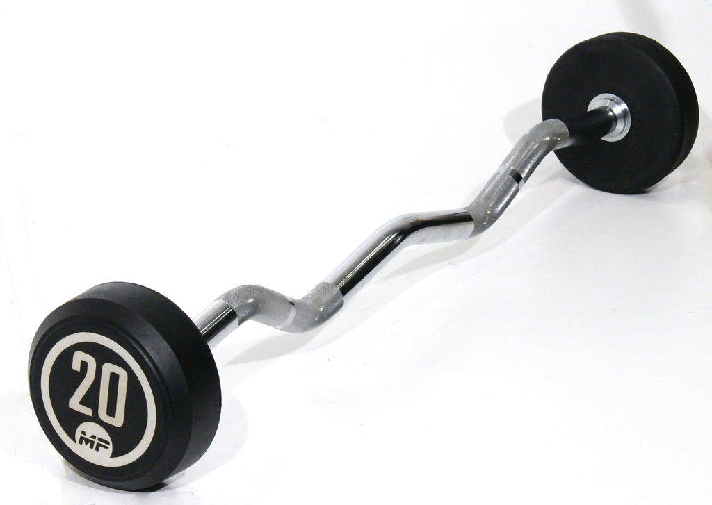 Muscle Power Vaste Curl Halterstang Rubber - 20 kg - Hoofdafbeelding