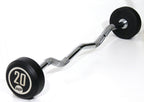 Muscle Power Vaste Curl Halterstang Rubber - 20 kg - Hoofdafbeelding