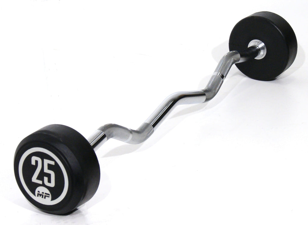 Muscle Power Vaste Curl Halterstang Rubber - 25 kg - Hoofdafbeelding