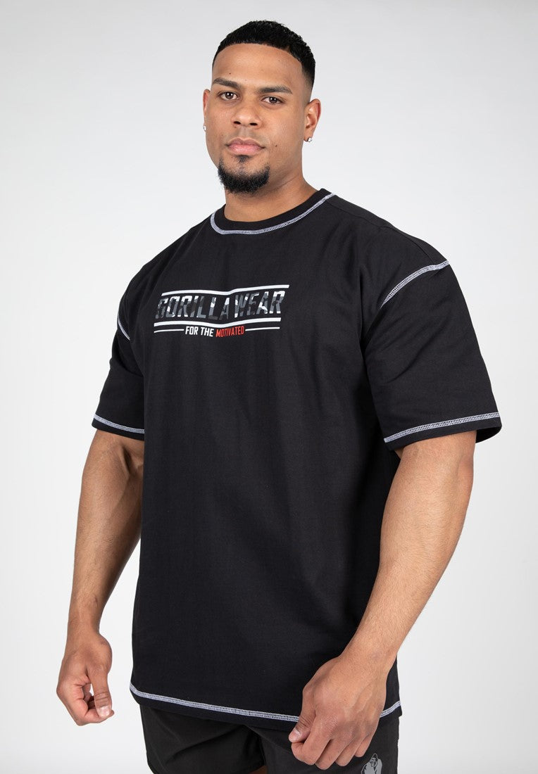 Gorilla Wear Saginaw Oversized T-shirt - Zwart - Hoofdafbeelding