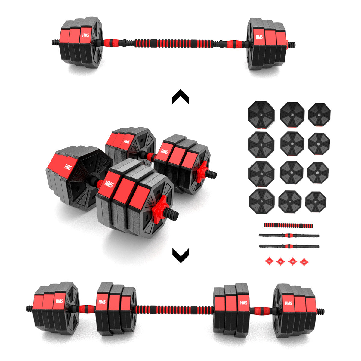 HMS Verstelbare Halter en Dumbbell Set - 20 kg - Hoofdafbeelding