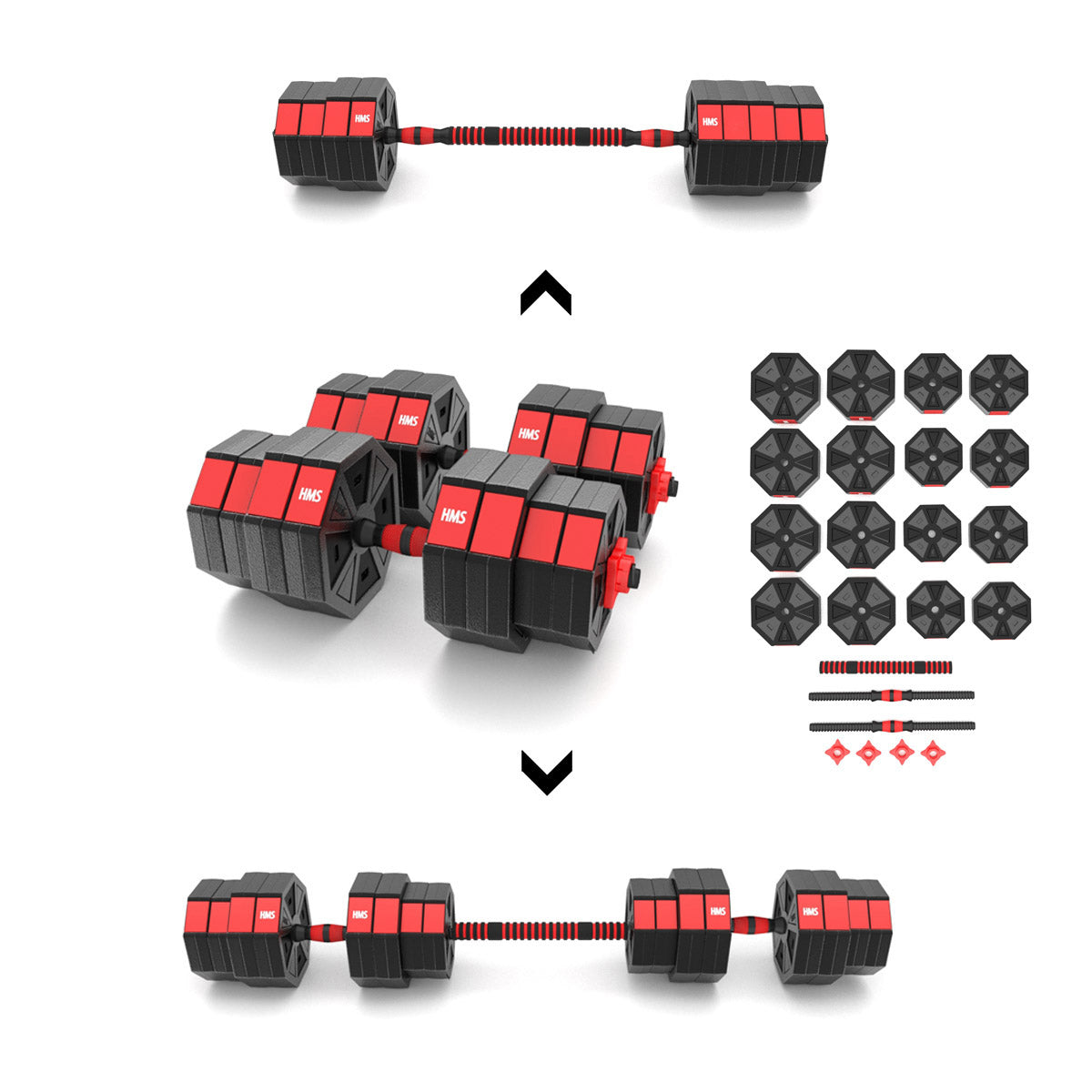 HMS Verstelbare Halter en Dumbbell Set - 40 kg - Hoofdafbeelding