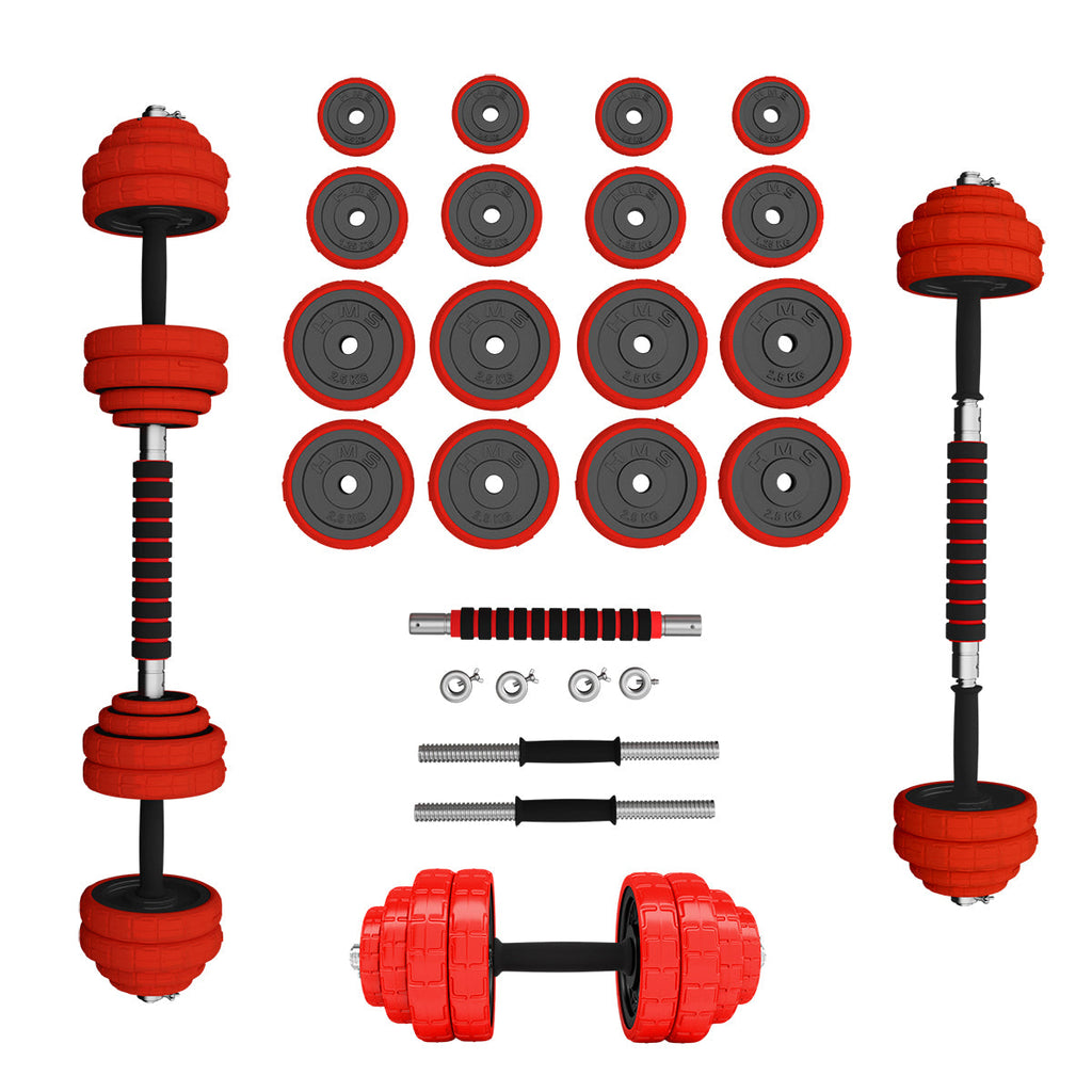 HMS Verstelbare Halter en Dumbbell Set - Rood - 30 kg - Hoofdafbeelding