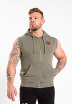 Gorilla Wear Silverdale Mouwloos Vest met Capuchon - Legergroen - Hoofdafbeelding