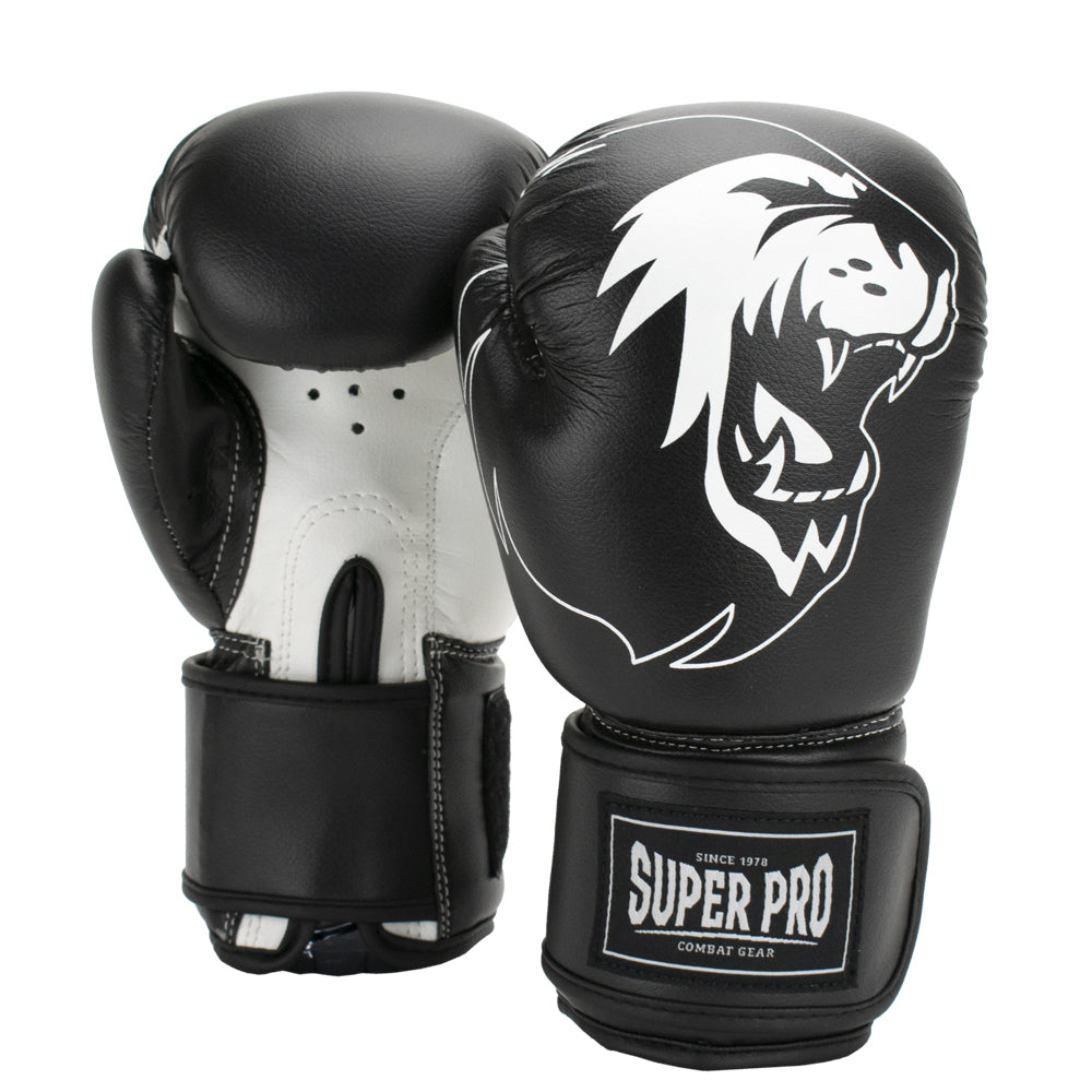 Super Pro Combat Gear Talent (Kick)Bokshandschoenen - Zwart/Wit - Hoofdafbeelding