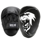 Super Pro Combat Gear Curved PU Handpads - Zwart / Wit - Hoofdafbeelding