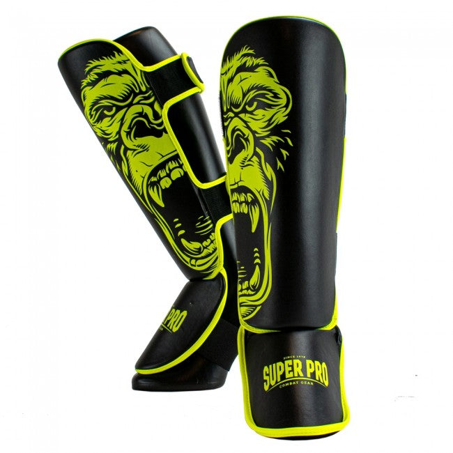 Super Pro Kids Scheenbeschermers Gorilla - Zwart/Geel - Hoofdafbeelding