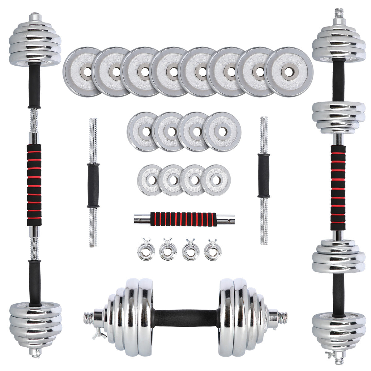 HMS Verstelbare Halter en Dumbbell Set met Opbergkoffer - 30 kg - Hoofdafbeelding