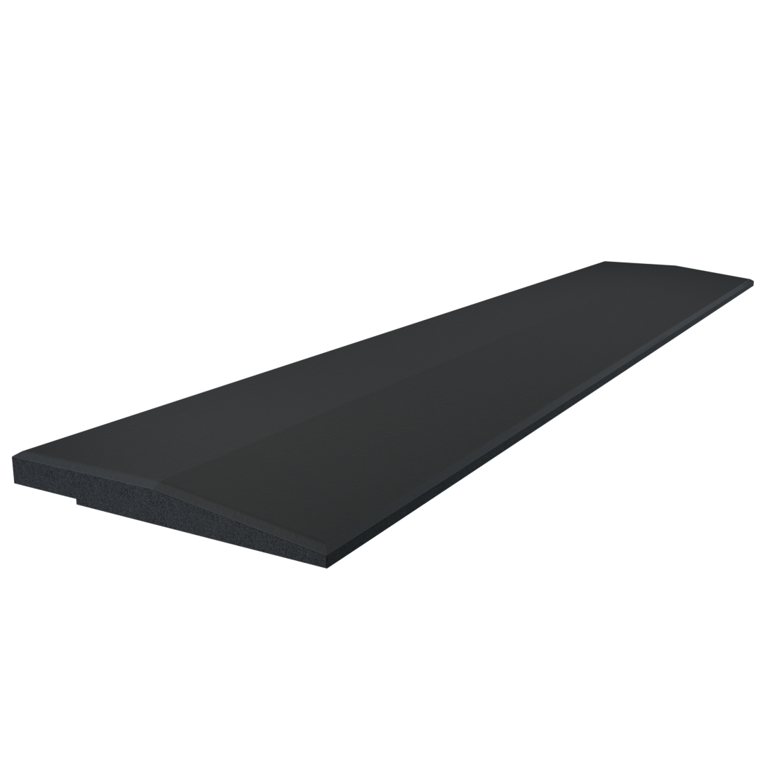 Flow Fitness Oploopprofiel Rubberen Met Waterdichte SBR-Laag  - 100 x 20 x 2 cm - Zwart - Hoofdafbeelding