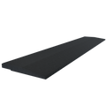 Flow Fitness Oploopprofiel Rubberen Tegel - 100 x 20 x 2 cm - Zwart - Hoofdafbeelding