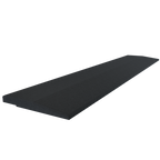 Flow Fitness Oploopprofiel Rubberen Tegel - 100 x 20 x 2 cm - Zwart - Hoofdafbeelding