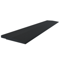 Flow Fitness Oploopprofiel Rubberen Tegel - 100 x 20 x 2 cm - Zwart - Hoofdafbeelding