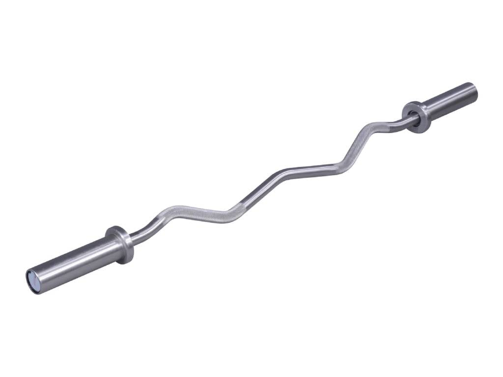 Lifemaxx Olympic EZ Bar Curlstang - Geborsteld Staal - 120 cm - Productafbeelding