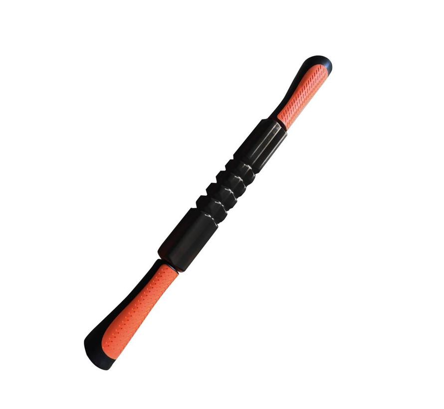 Toorx Massage Stick - met grepen - Zwart/Oranje - Productafbeelding