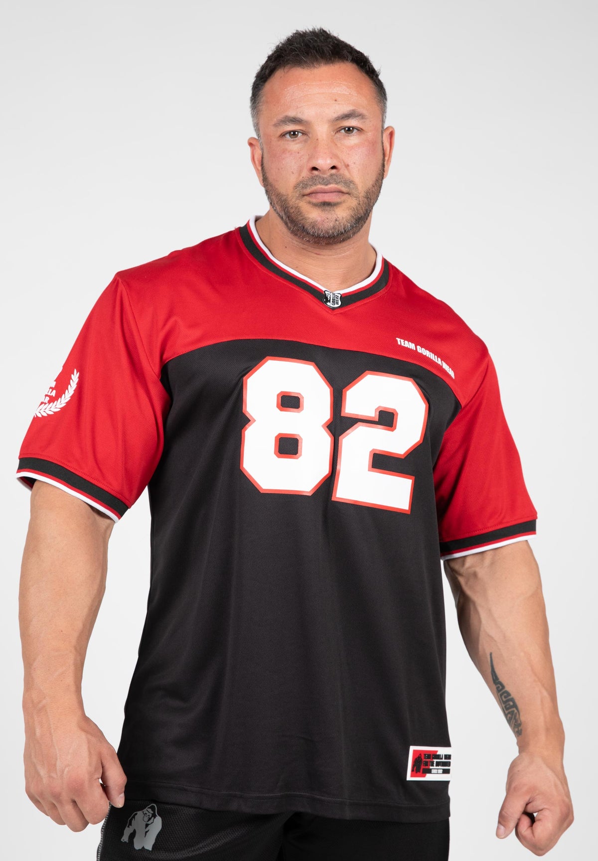 Gorilla Wear Trenton Football Jersey - Zwart/Rood - Hoofdafbeelding
