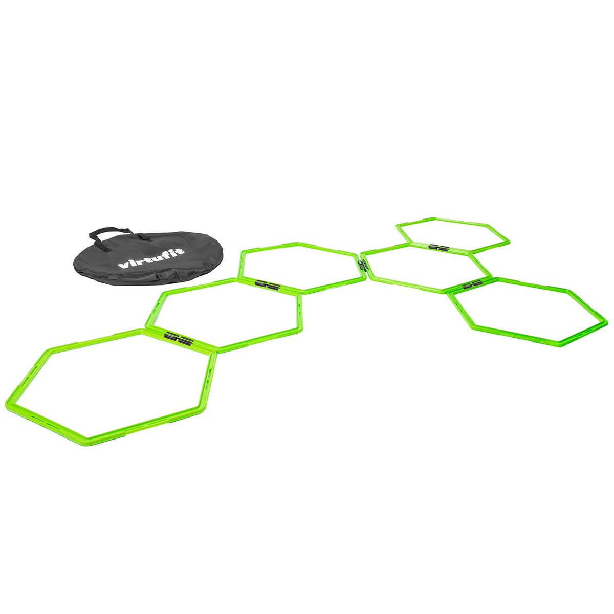 VirtuFit Hexagon Agility Grid - Speedladder -  6 Stuks - Inclusief opbergtas - Hoofdafbeelding