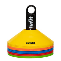 VirtuFit Trainingshoedjes met houder - Pionnen - 50 Stuks - Incl. draagnet - Hoofdafbeelding