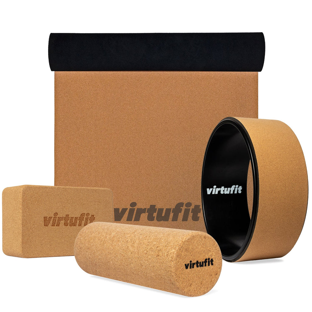 VirtuFit Premium Kurk Yoga Kit - 4-Delig - Ecologisch - Hoofdafbeelding