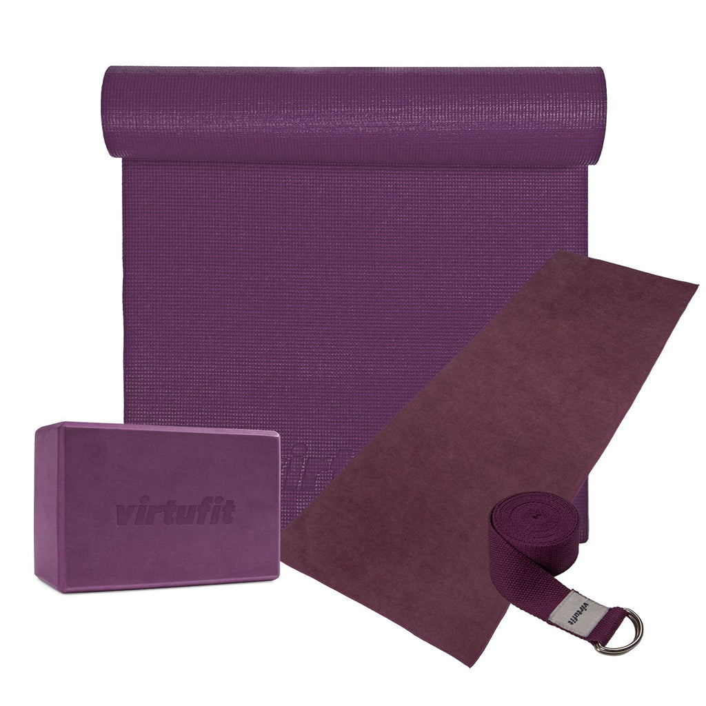VirtuFit Premium Yoga Kit - 4-Delig - Mulberry - Hoofdafbeelding