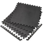 VirtuFit Fitness Puzzelmat – 4-delige Vloermat – 120×120 cm – Zwart - Hoofdafbeelding