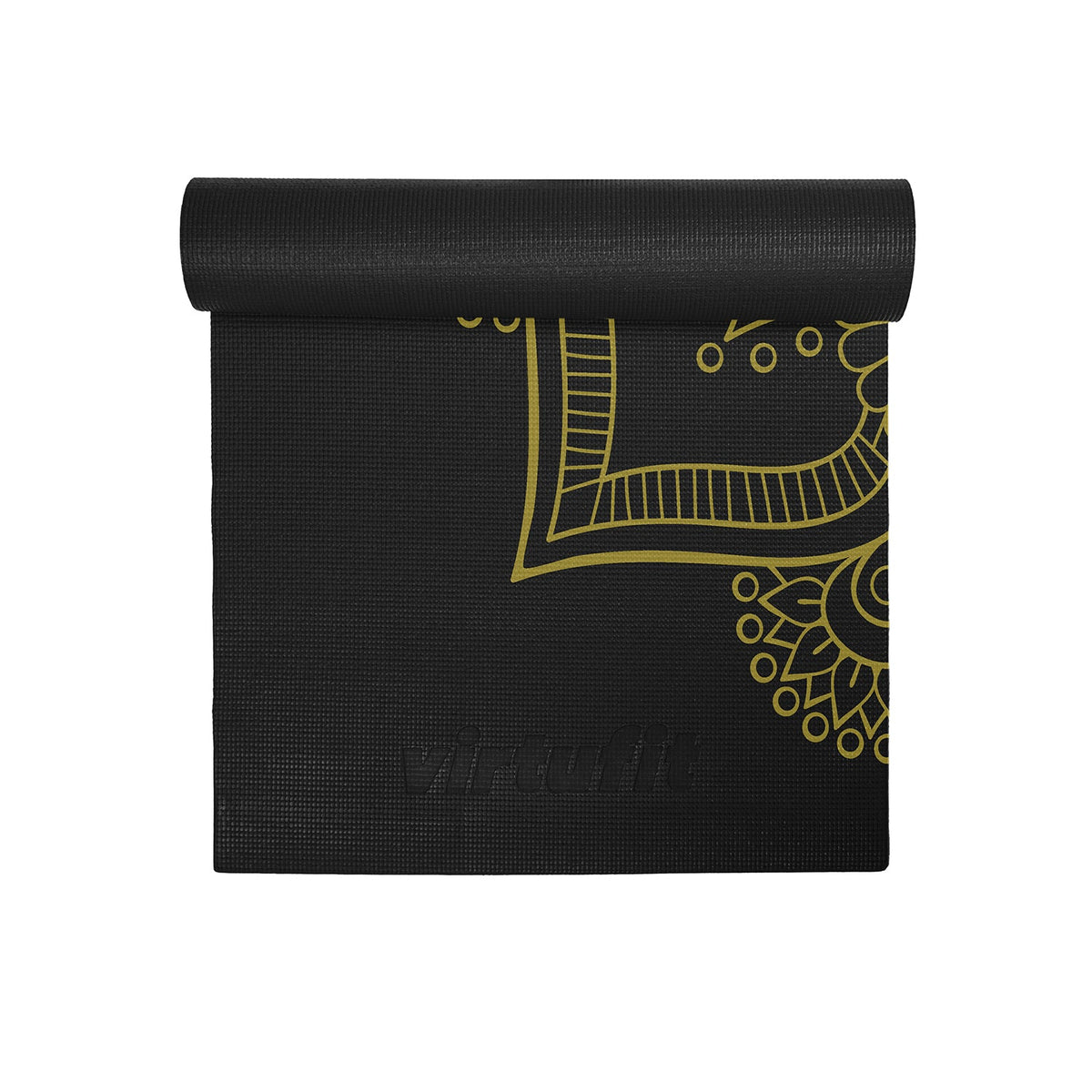 VirtuFit Premium Yogamat - 183 x 61 x 0,4 cm - Onyx Black Mandala - Hoofdafbeelding
