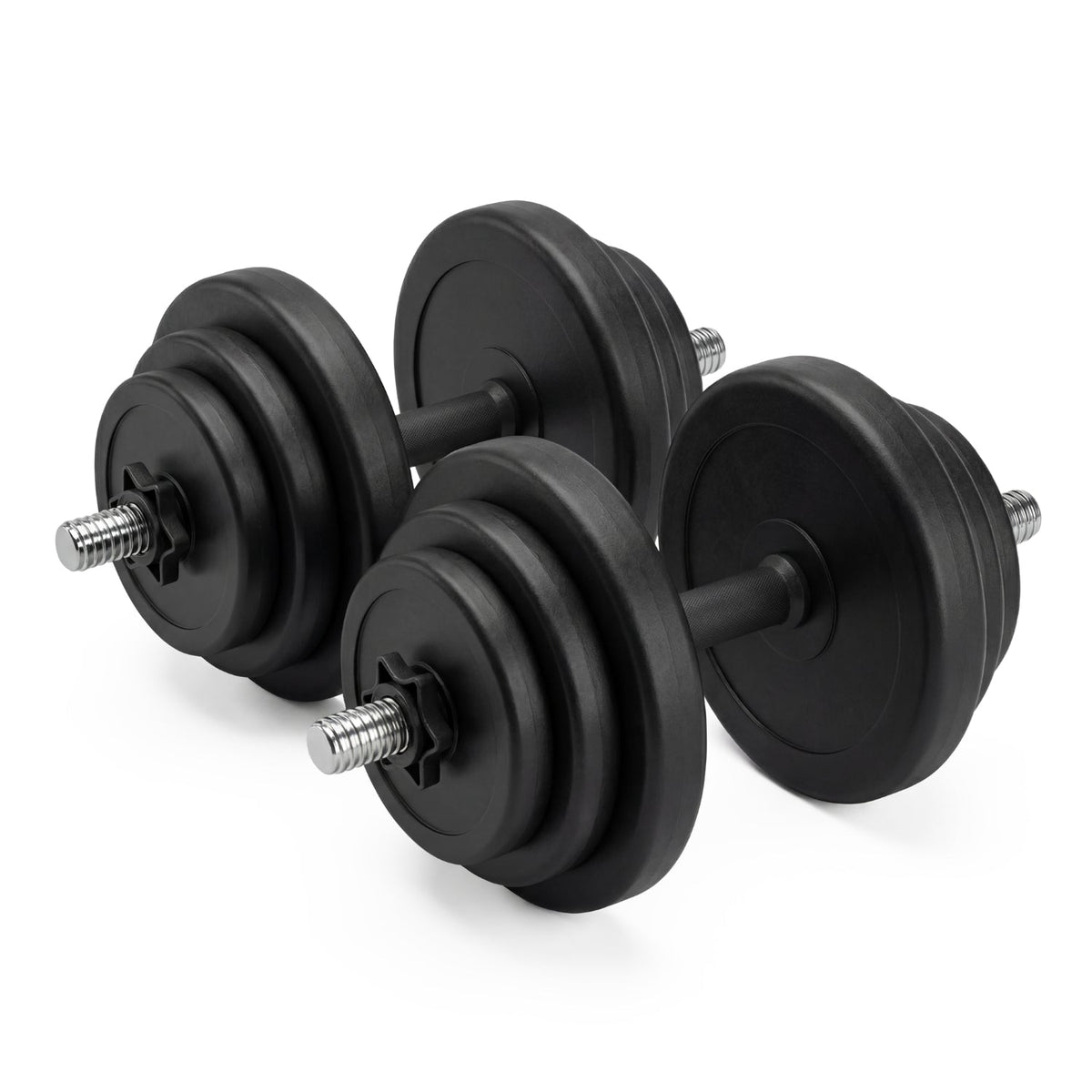 VirtuFit Verstelbare Dumbbell Set - Vinyl - 2 x 14 kg - Hoofdafbeelding