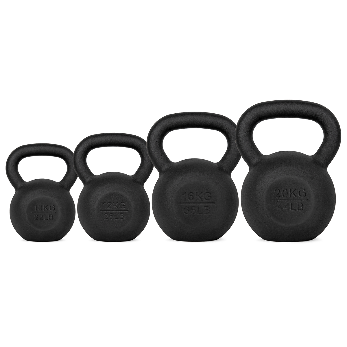 VirtuFit Kettlebell Set Gietijzer 10-12-16-20 kg - Hoofdafbeelding