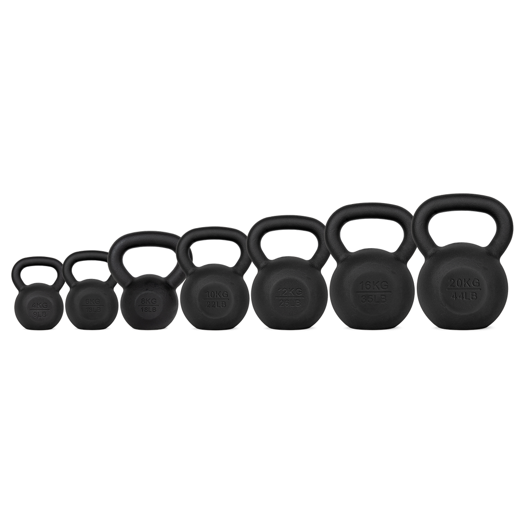 VirtuFit Kettlebell Set Gietijzer 4-6-8-10-12-16-20 kg - Hoofdafbeelding
