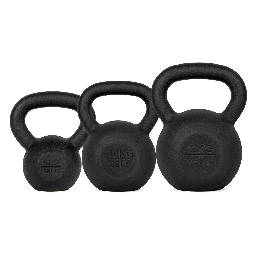 VirtuFit Kettlebell Set Gietijzer 8-10-12 kg - Hoofdafbeelding