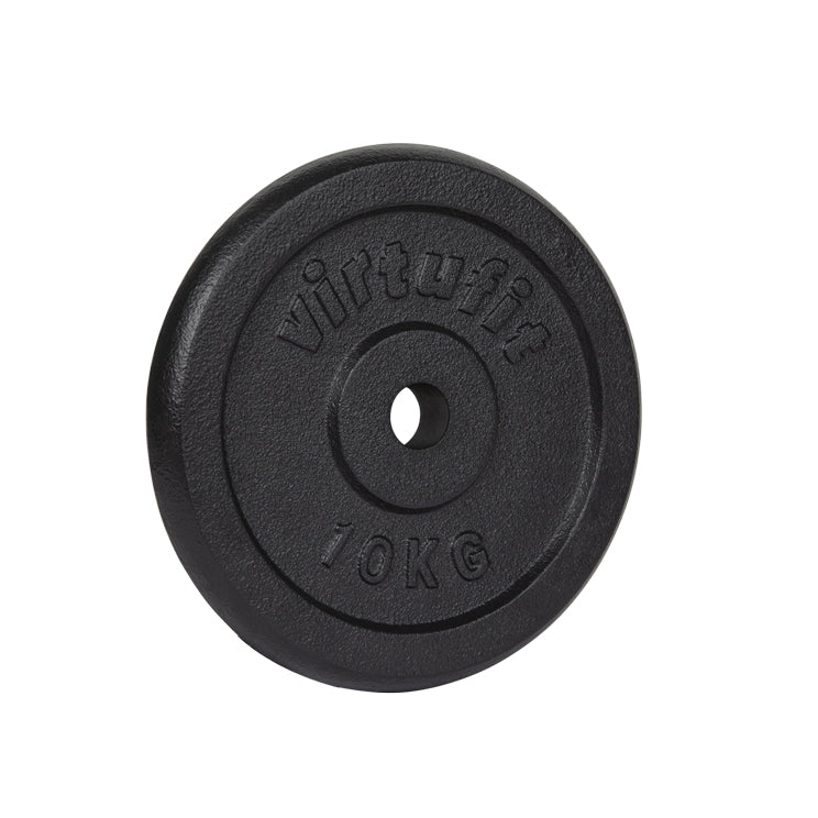 VirtuFit Gietijzeren Halterschijf - Halter gewicht - 30 mm - 10 kg - Zwart - Hoofdafbeelding