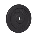VirtuFit Gietijzeren Halterschijf - Halter gewicht - 30 mm - 15 kg - Zwart - Hoofdafbeelding