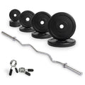 VirtuFit Rubberen Halterset - EZ Curlstang - Veerclip - 30 mm - 25 kg - Hoofdafbeelding